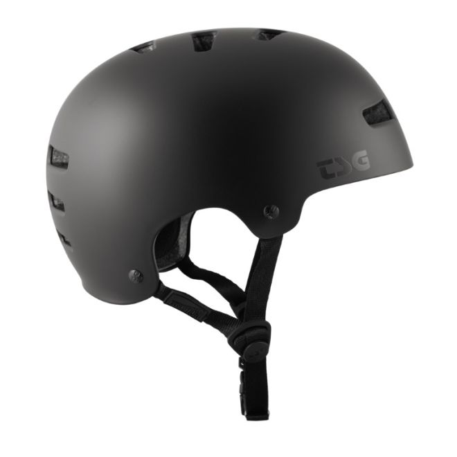 TSG Evolution Solid Helm Satin Dark Black