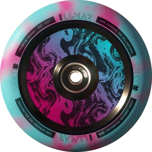 Lucky Lunar Hollow Rolle 110 Rush Pink Blue Swirl