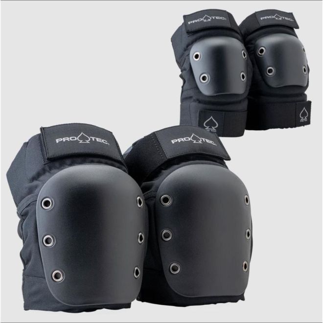 Pro-Tec Open Knie- und Ellbogenschoner Black