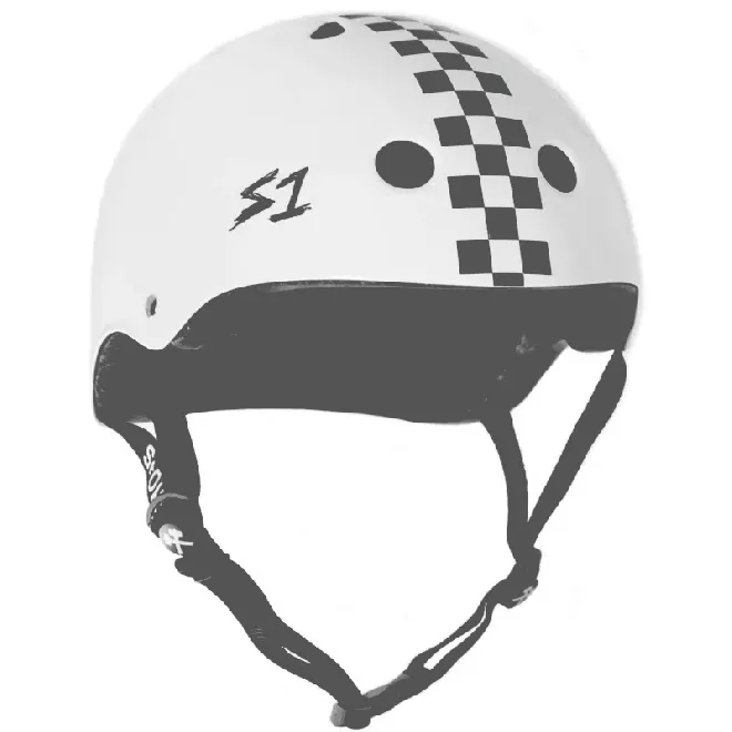 S-One Mega Lifer Helm White With Checker