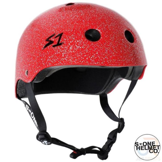 S-One Lifer Helm Red Gloss Glitter